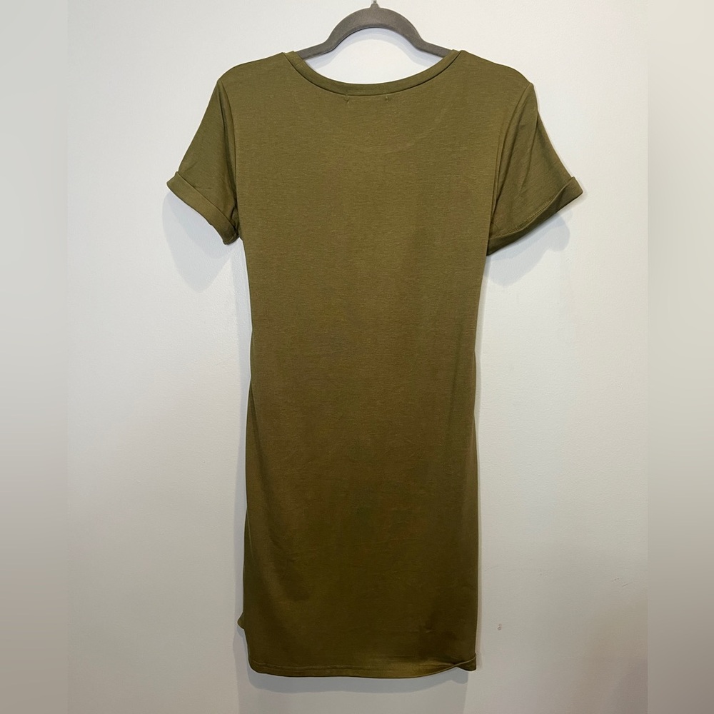 NWT Khaki Green Short Sleeve Dress - Women’s Size Medium - Picture 4 of 4